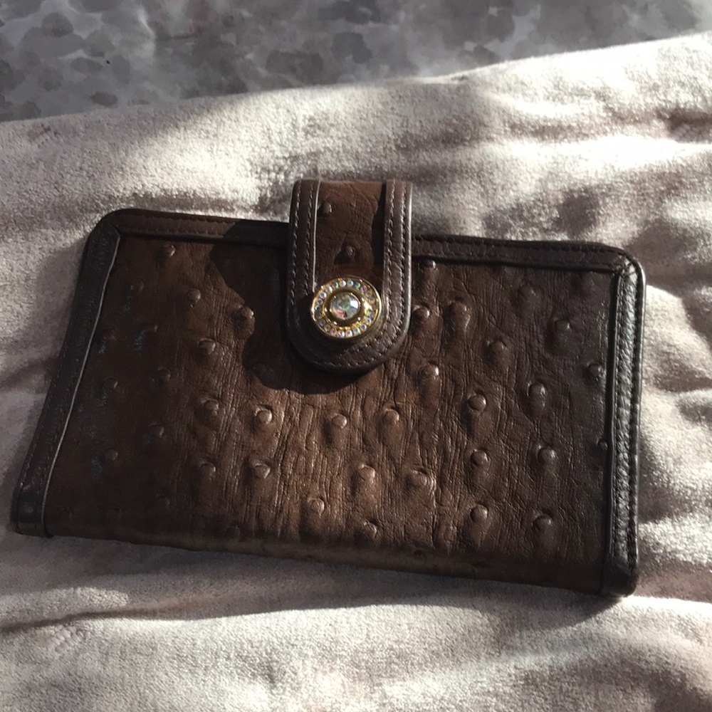 Ostrich leather wallet Isabella Adams